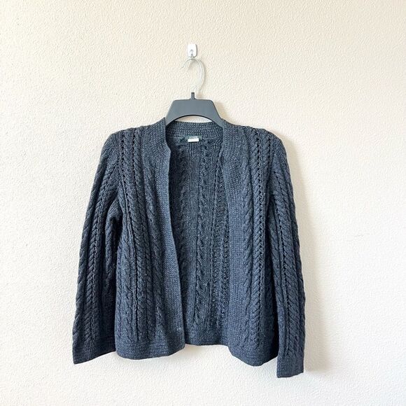 Vintage J. Crew Handknit Wool/Angora/Cashmere Blend Cardigan - Picture 1 of 5